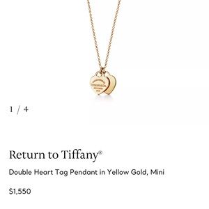 Tiffany & Co. Gold Double Heart Necklace